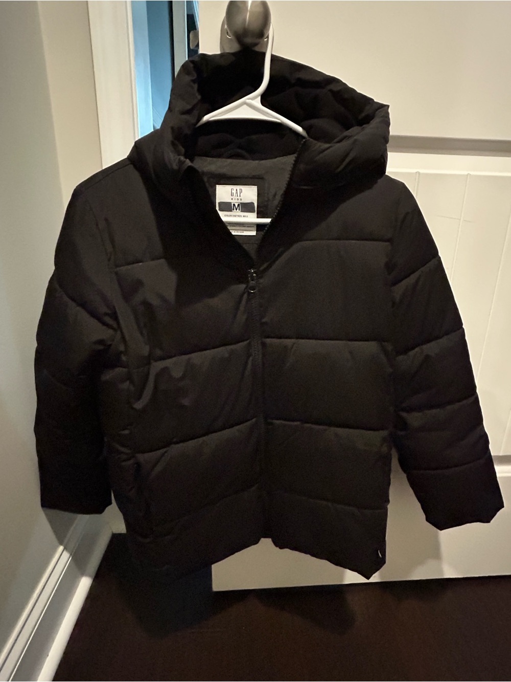 GAP Kids Black Quilted Hooded Puffer Jacket